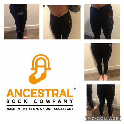 Ancestral Sock Company Leggings - Ancestral Eclipse Black